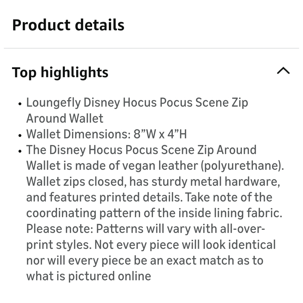 Hocus Pocus Loungefly Disney Zip Wallet - Black and Purple - Picture 5 of 6